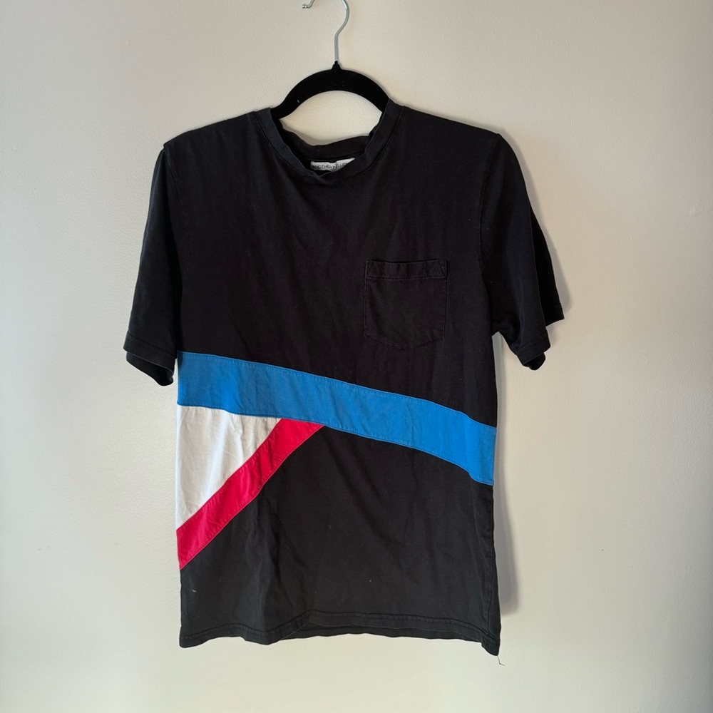 Colorblock Men's T-Shirt - Black, Blue, Red